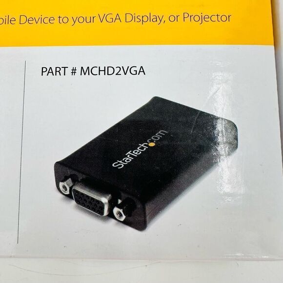 StarTech HDMI Micro to VGA Video Adapter Converter 1080p #MCHD2VGA - Picture 2 of 7